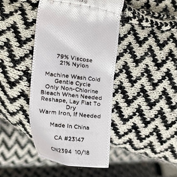 Talbots 3X Houndstooth Knit Cardigan Open Front Pockets Cozy Casual Minimalist - Picture 6 of 14